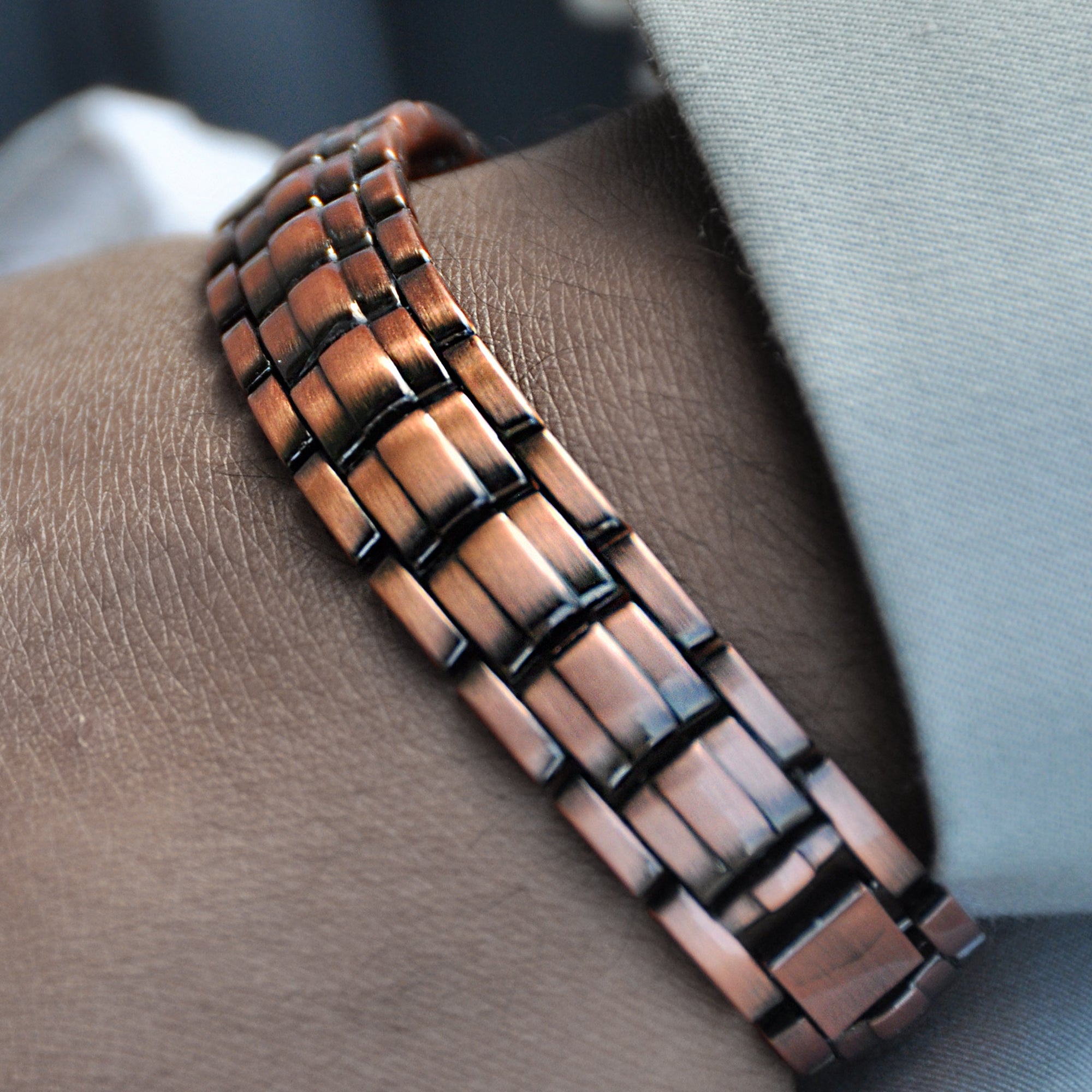 mens copper link bracelet UK