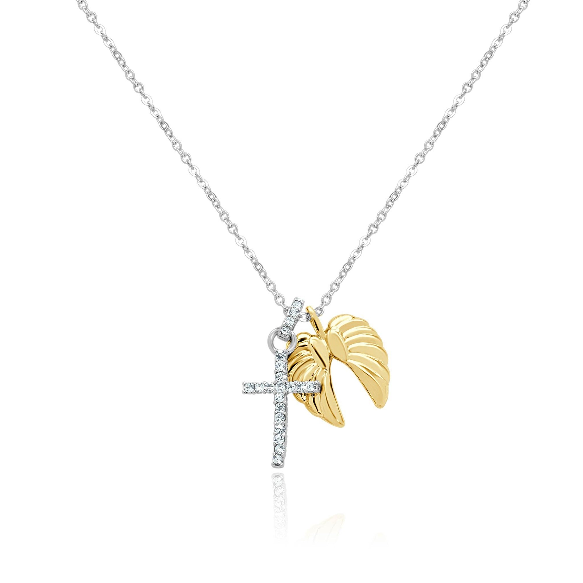 Faith and wings charm necklace-DEMI+CO Jewellery