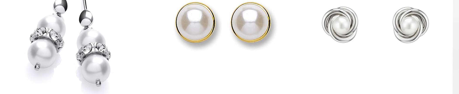 Pearl studs, pearl drop earrings