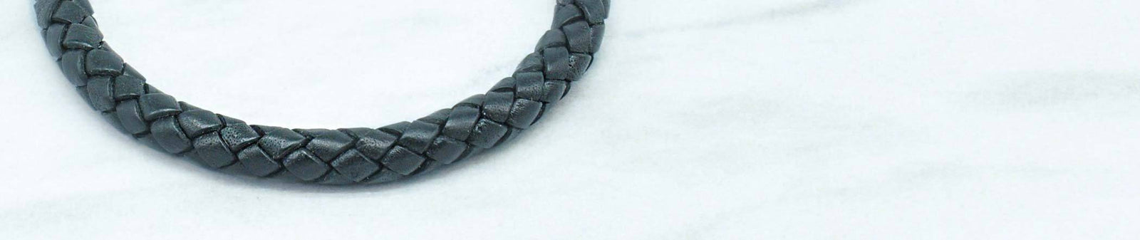 Mens leather slick leather bracelets