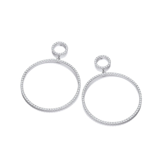 circle drop earrings