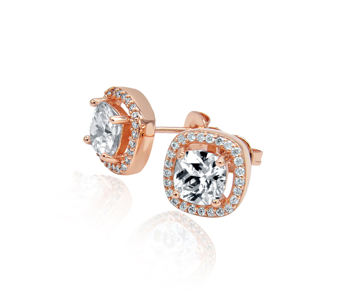 rose gold stud earrings