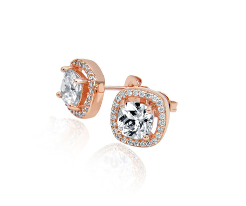 rose gold stud earrings