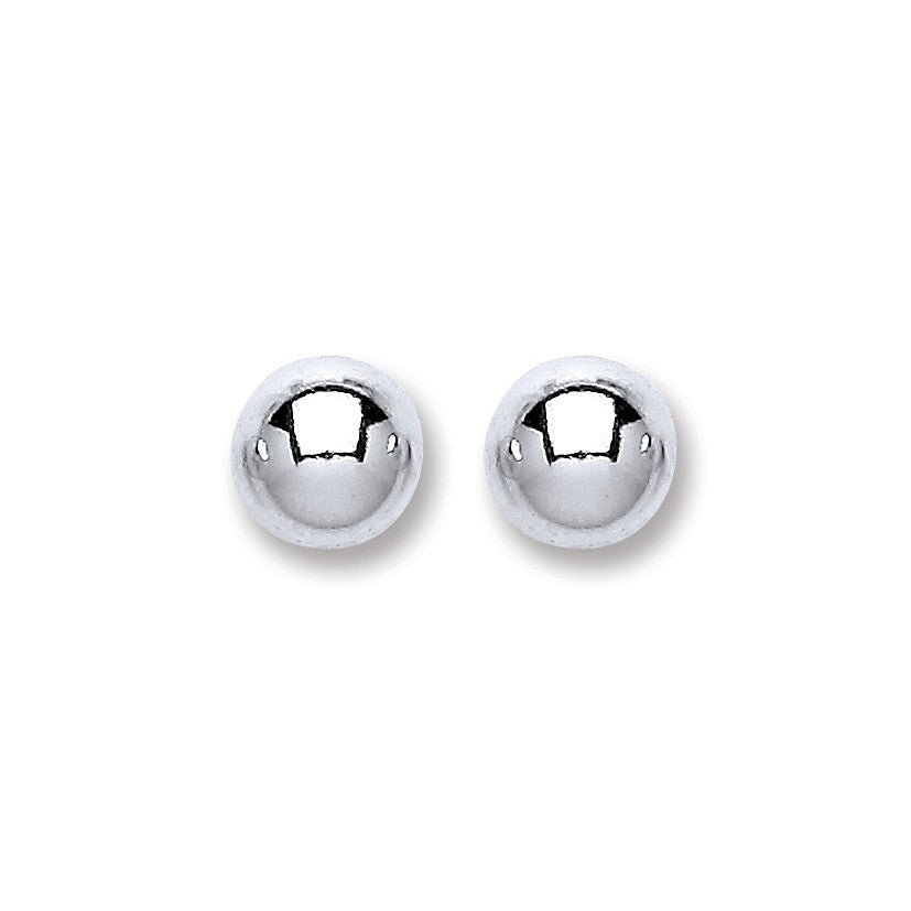 silver ball stud earrings