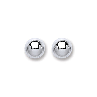 silver ball stud earrings