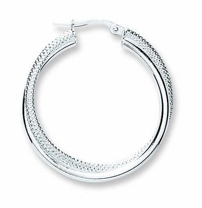 silver double hoop earrings