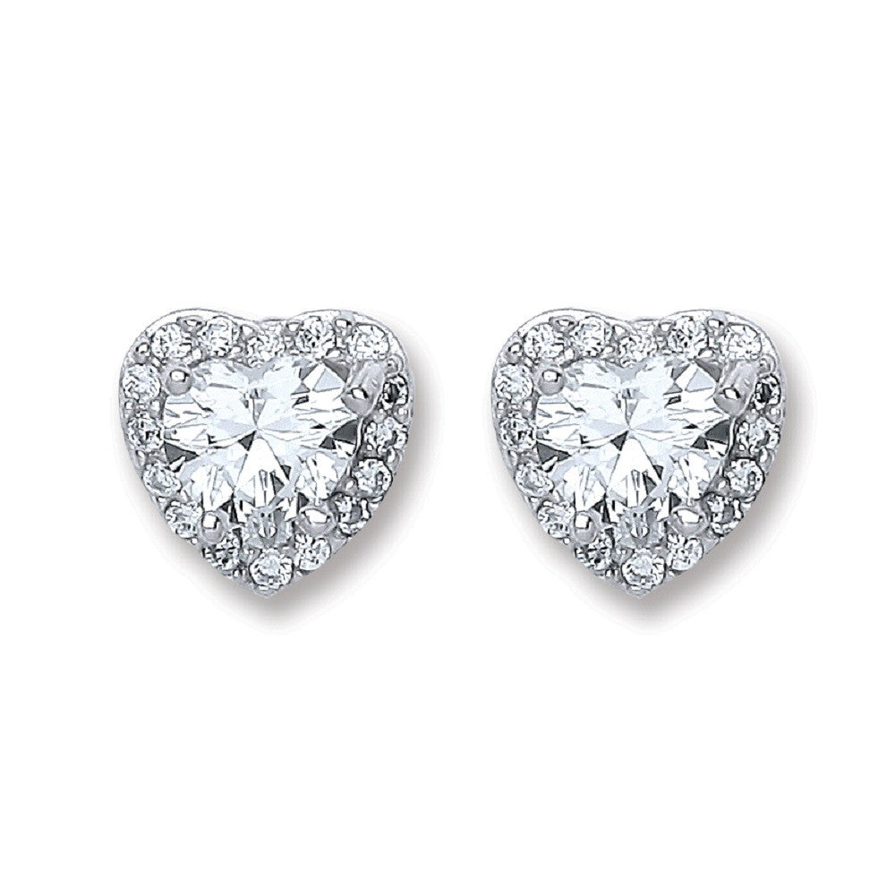 Heart stud earrings