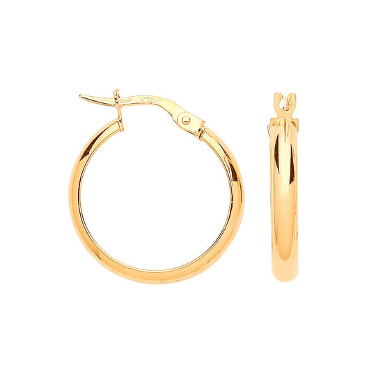9ct gold hoop earrings
