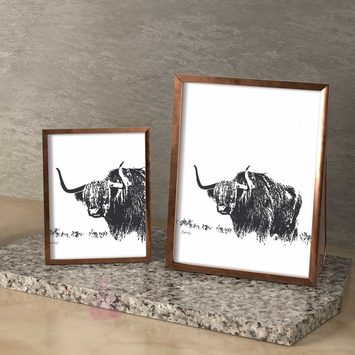 highland cow art print