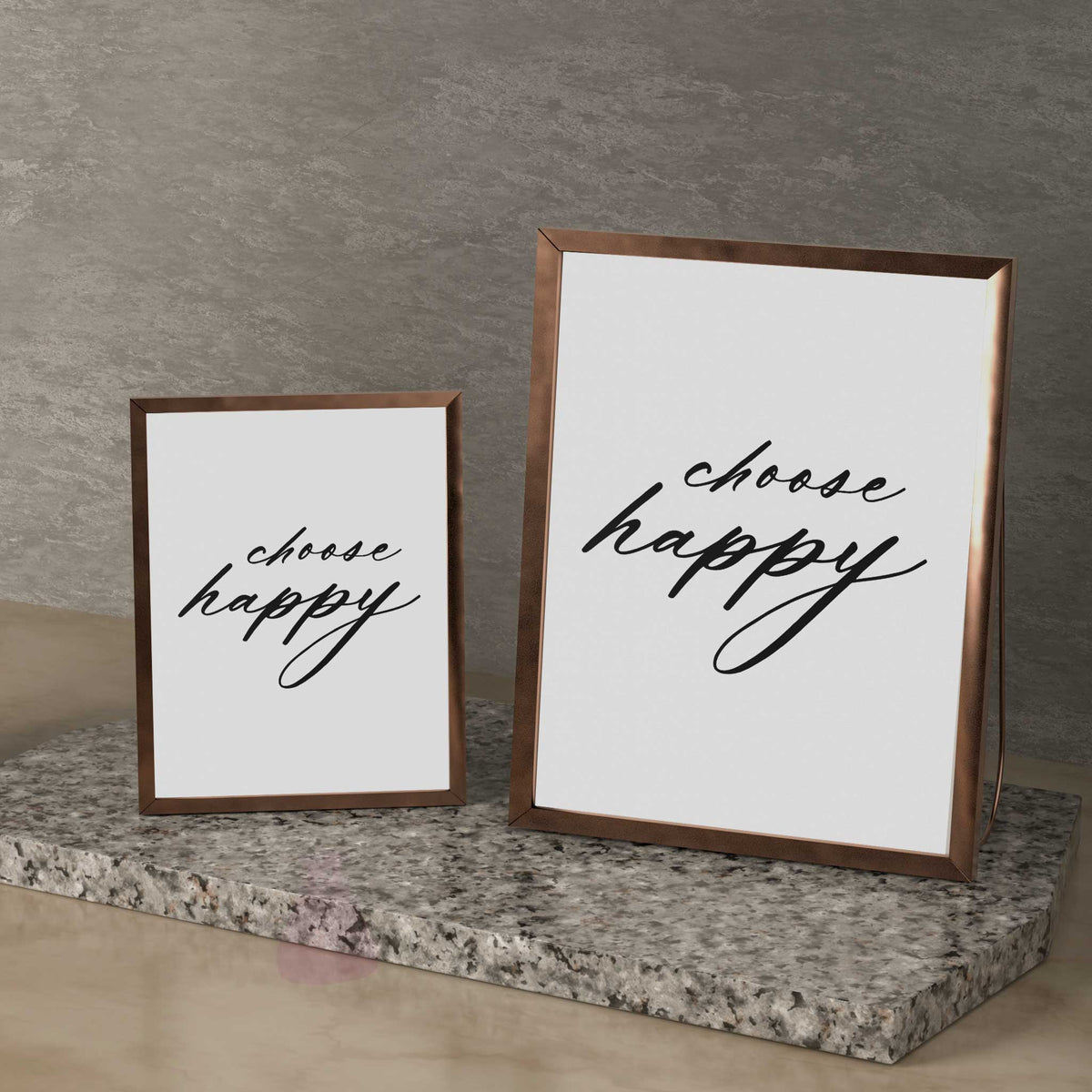 Happy quotes wall art print