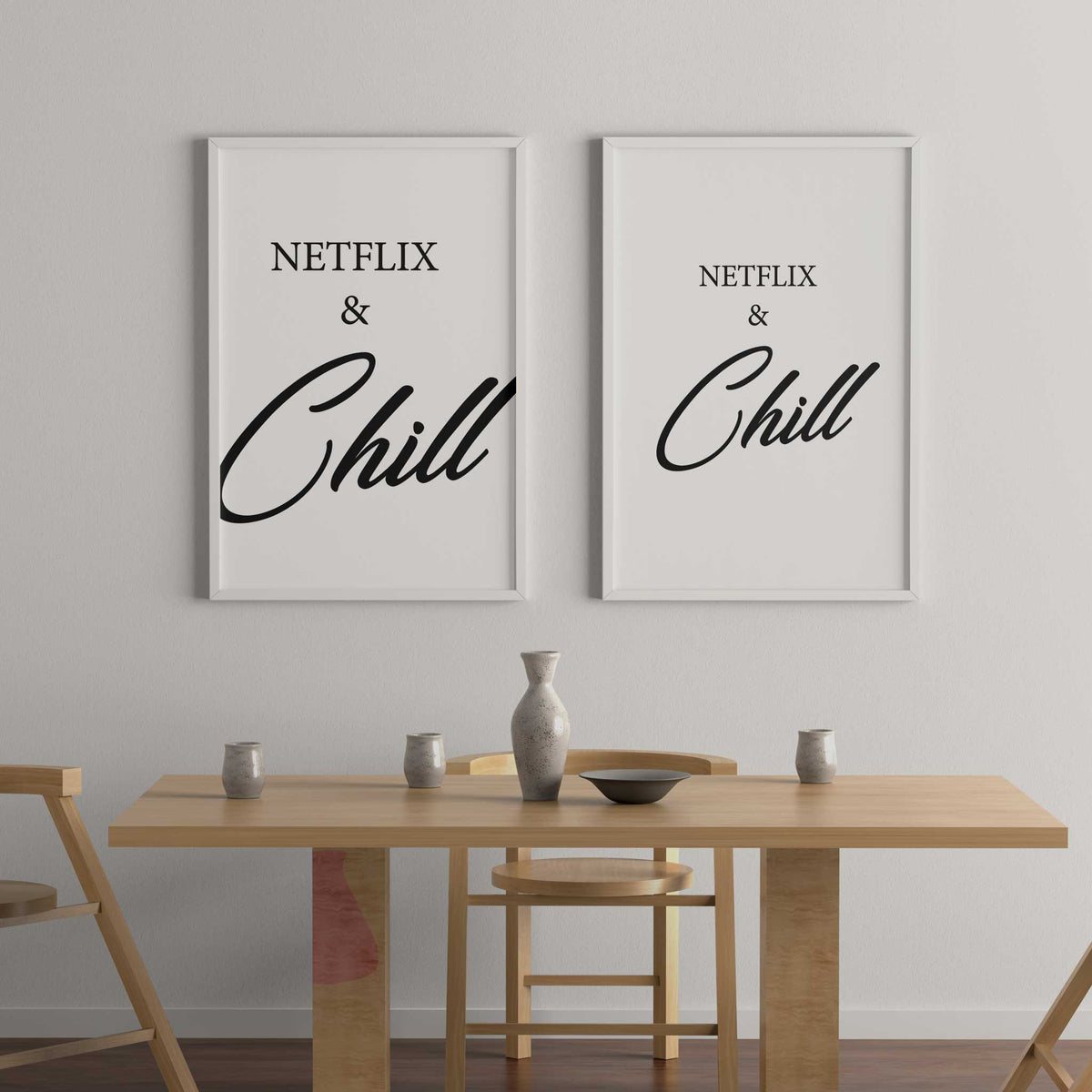Netflix and chill wall art print