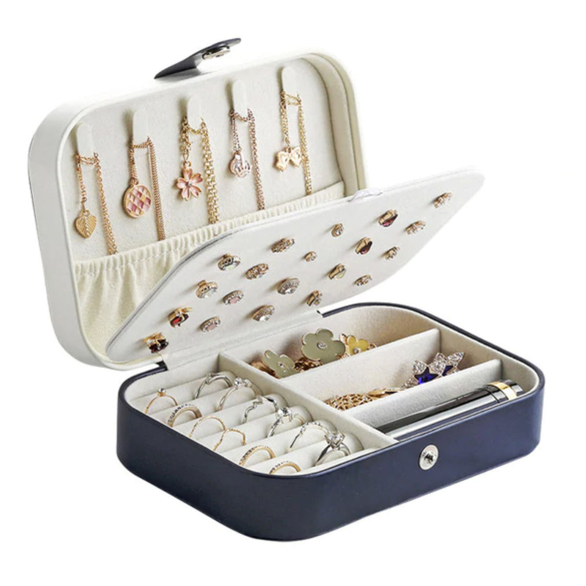 Jewellery Case and Storage Box in Cream and Blue colours - DEMI+CO ...