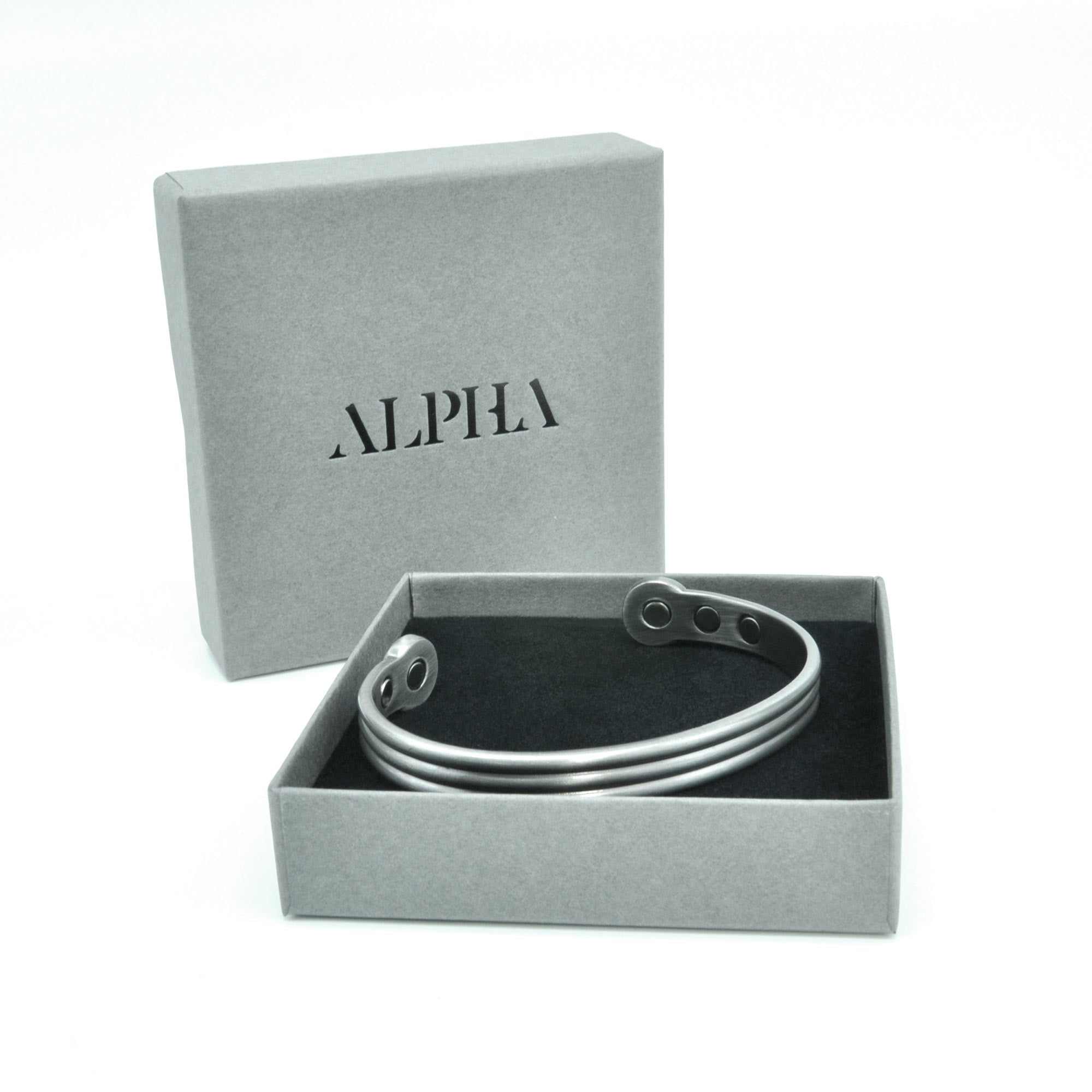 Axle Pewter Torque magnetic bangle | ALPHA™ mens