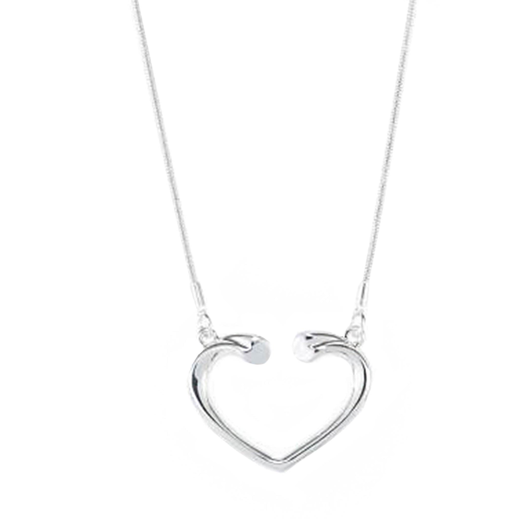 Alma Silver Heart Necklace