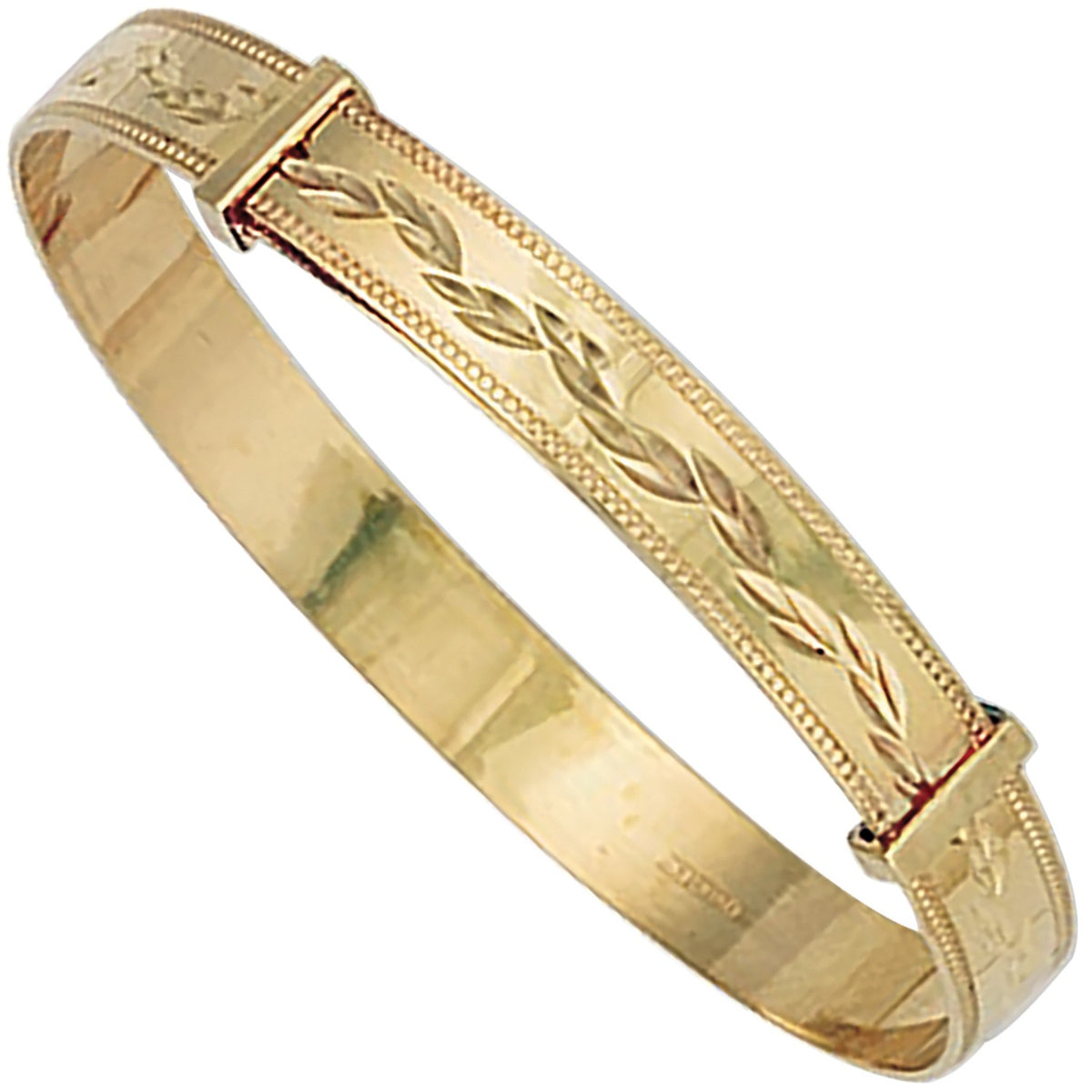 Yellow Gold D/C Expandable Baby Bangle