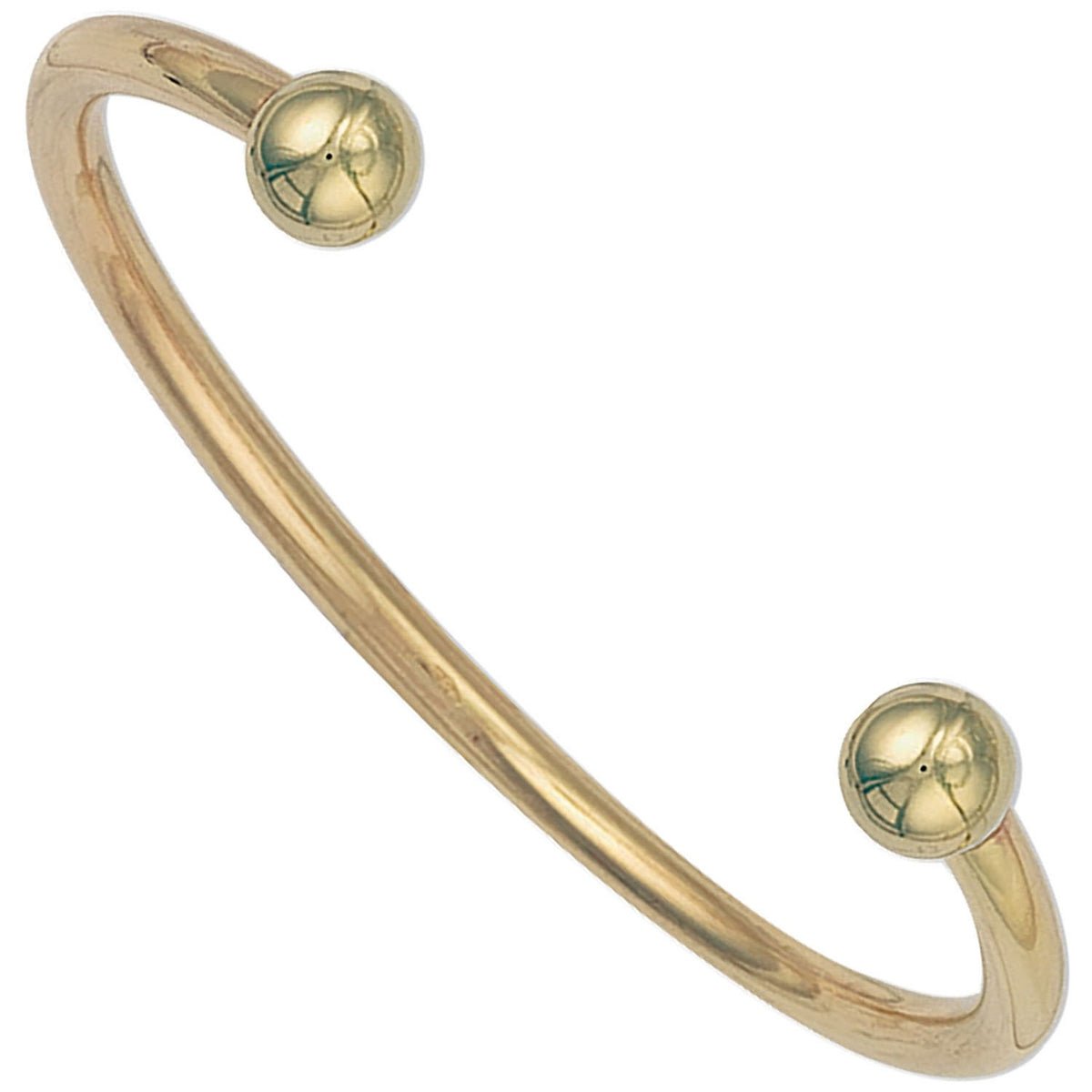 Yellow Gold Ladies / Gents 4mm Solid Torque Bangle