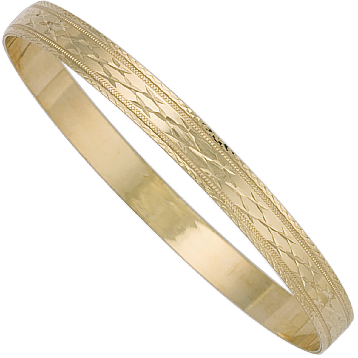 Yellow Gold 6mm D/C Slave Bangle