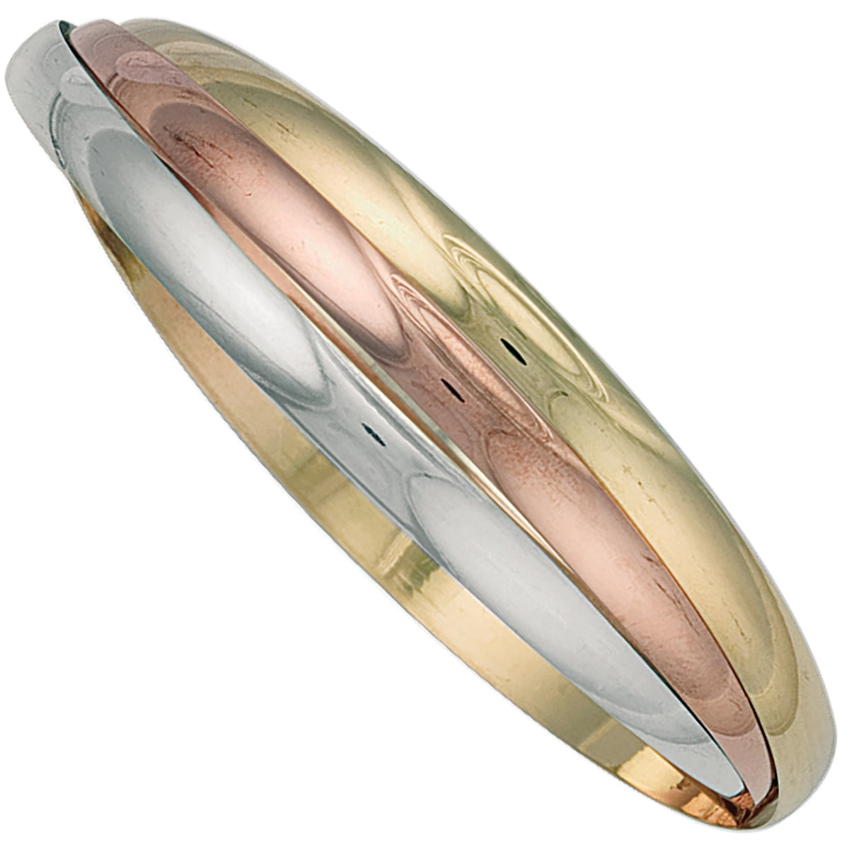 Yellow Gold &amp; Rose Gold Russian Wedding Bangle