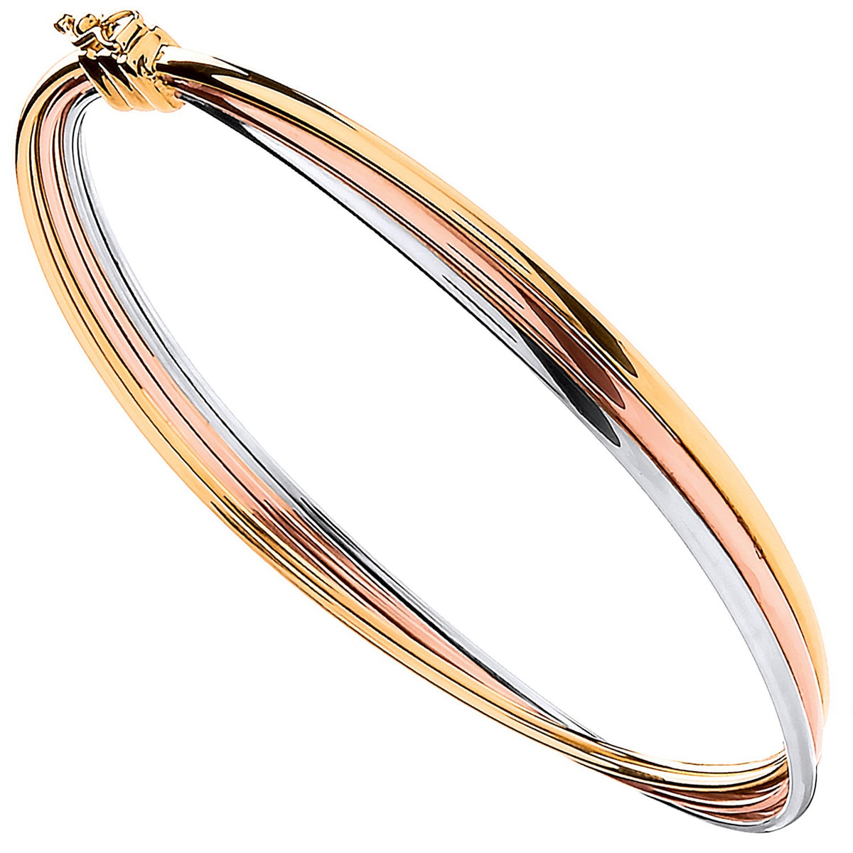 Yellow Gold &amp; Rose Gold Russian Wedding Bangle