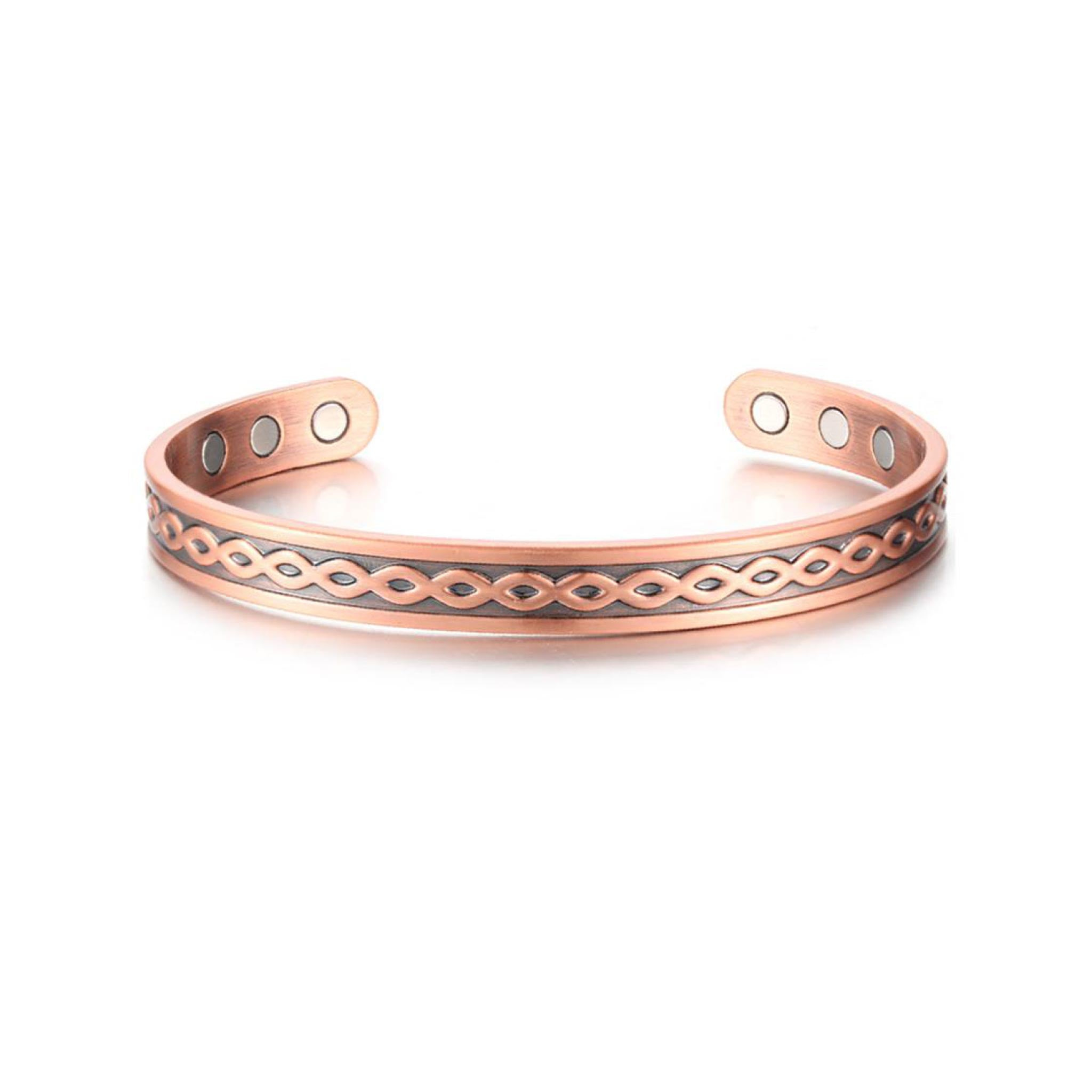 designer magnetic copper bangle