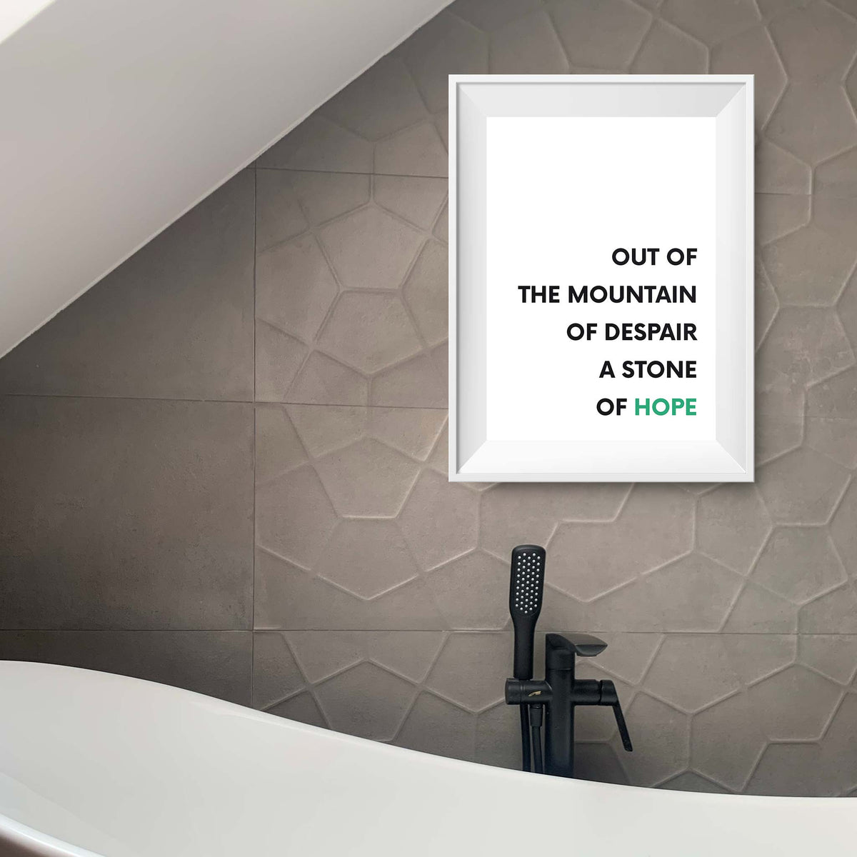 Out of the mountain of despair, a stone of hope