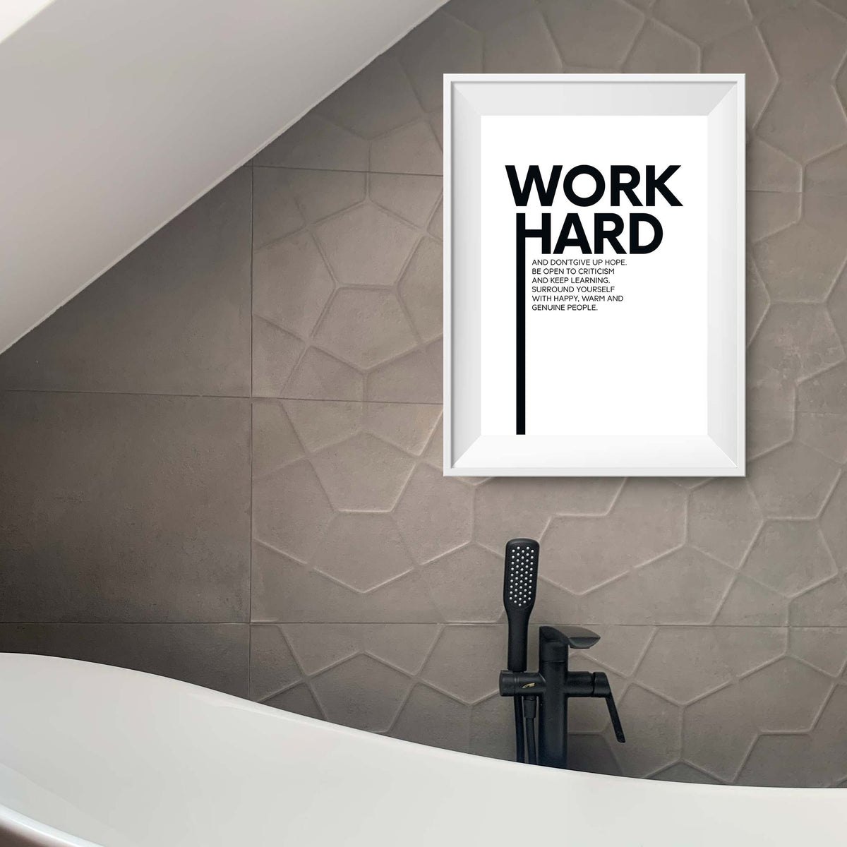 Work hard and don’t give up hope. Be open to criticism and keep learning. Surround yourself with happy, warm and genuine people