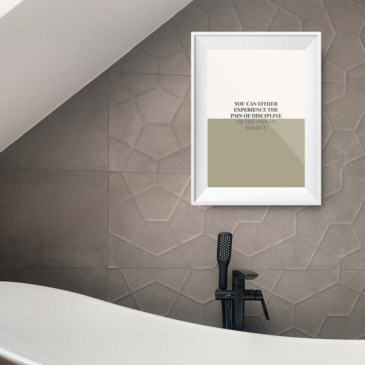 You can either experience the pain of discipline or the pain of regret