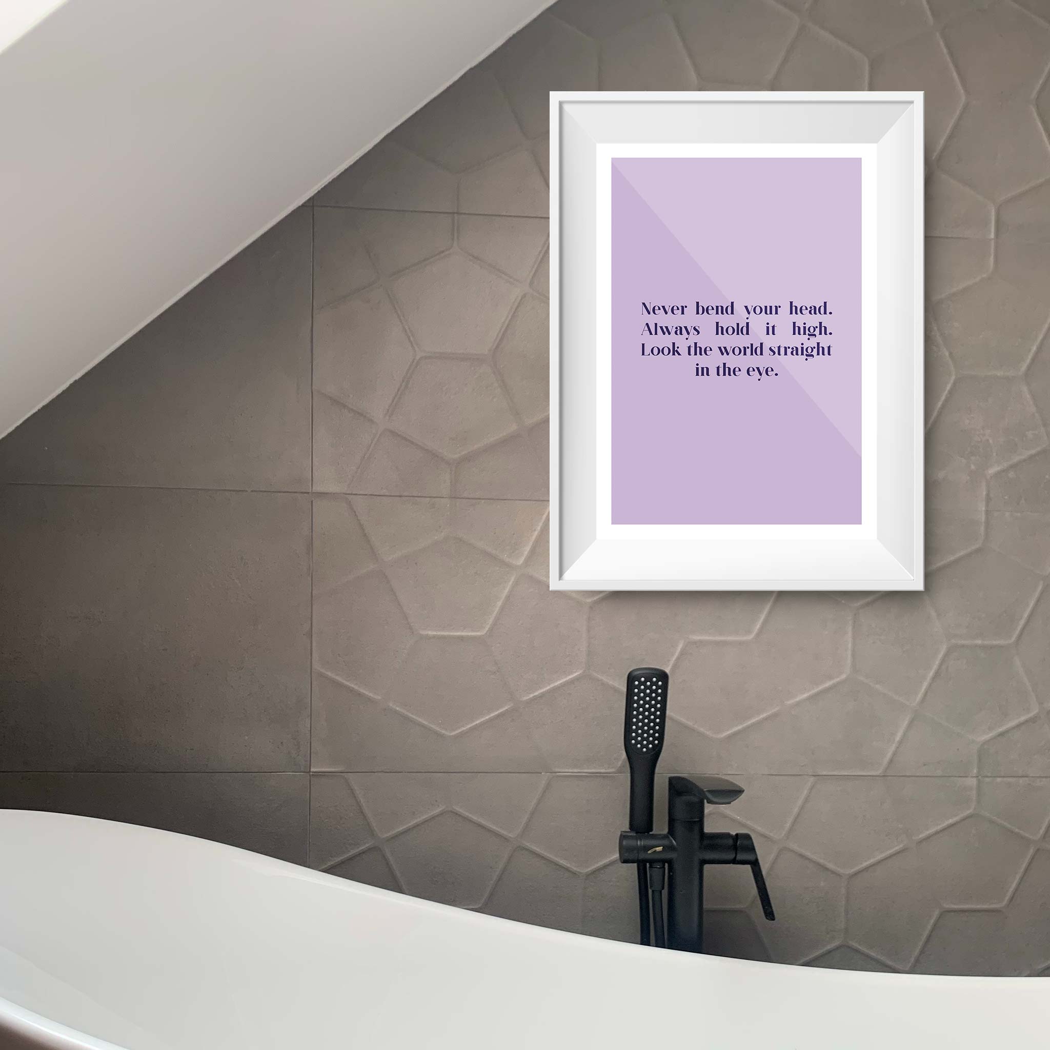 Never bend your head. Always hold it high. Look the world straight in the eye.”