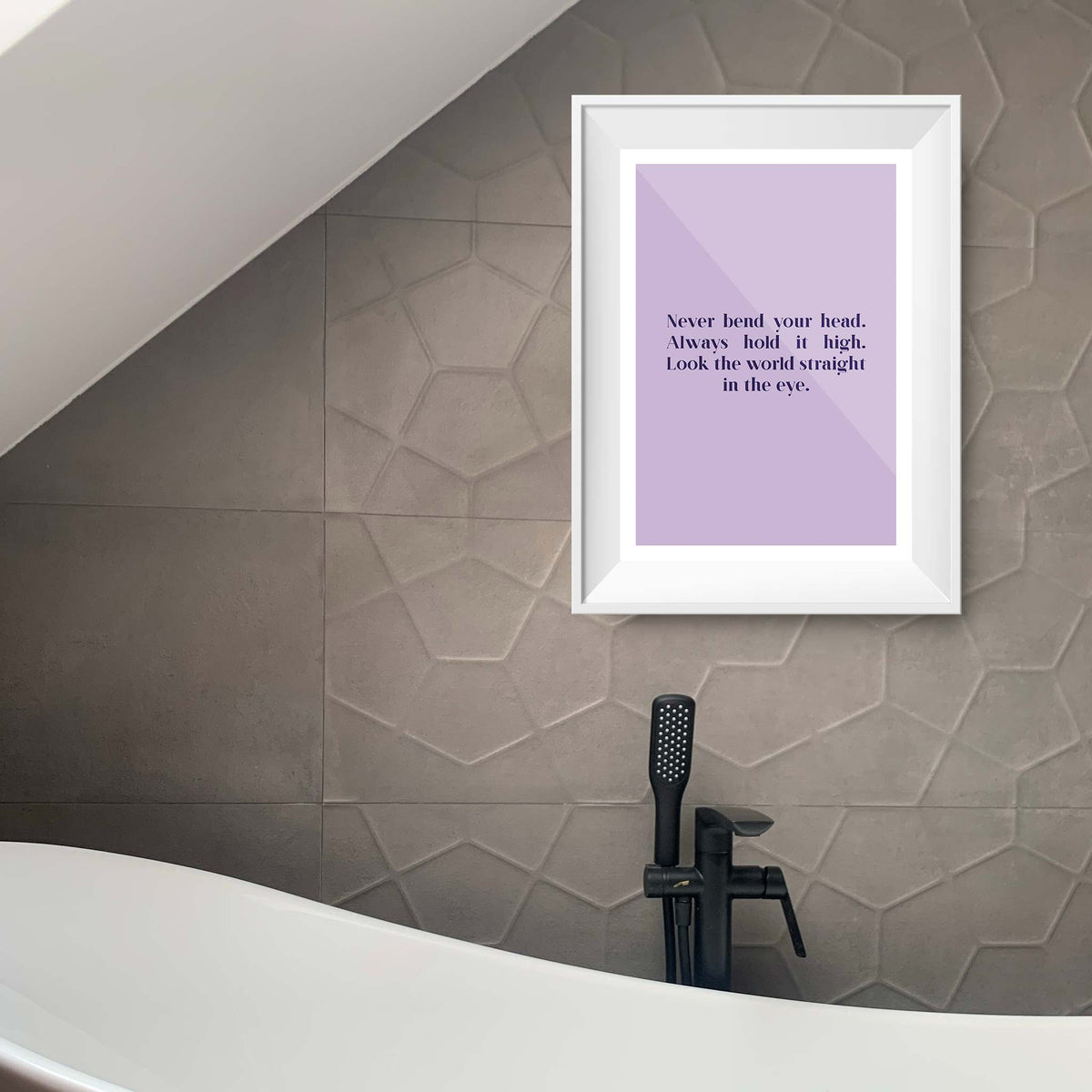 Never bend your head. Always hold it high. Look the world straight in the eye.”