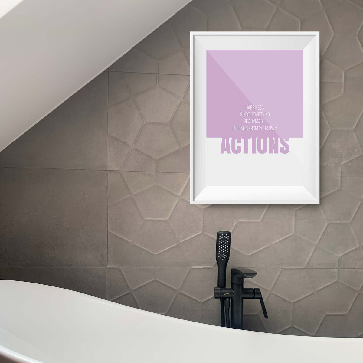 Happiness is not something readymade. It comes from your own actions