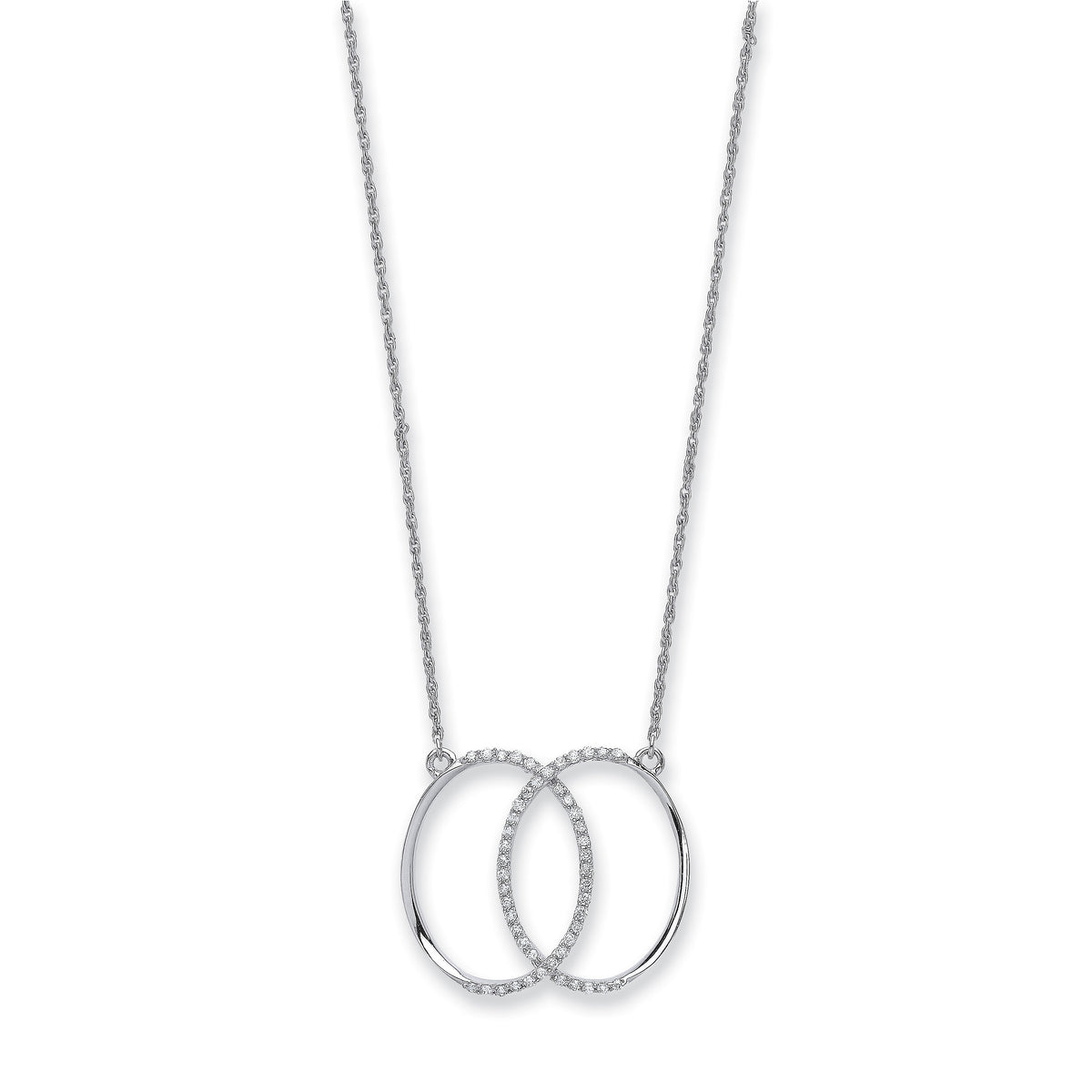 9ct White Gold 0.17ct I-I1 Diamond Chain