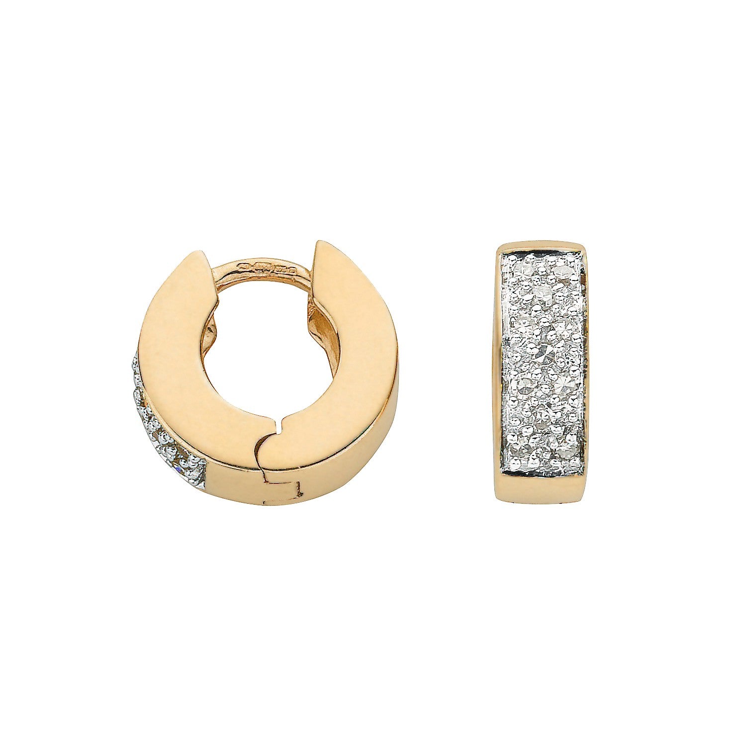 9ct Yellow Gold 0.25ct Diamond Earrings