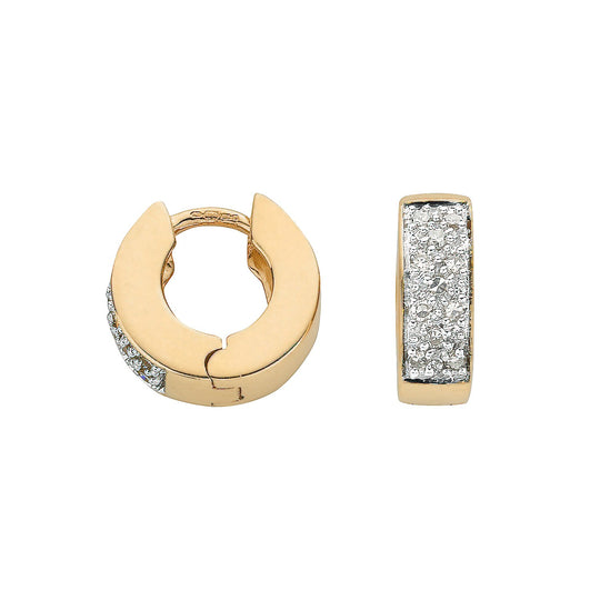 9ct Yellow Gold 0.25ct Diamond Earrings