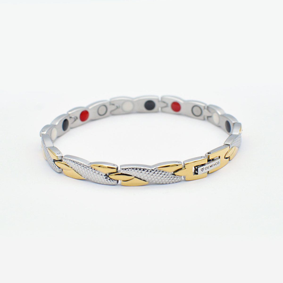 gold and silver bracelet