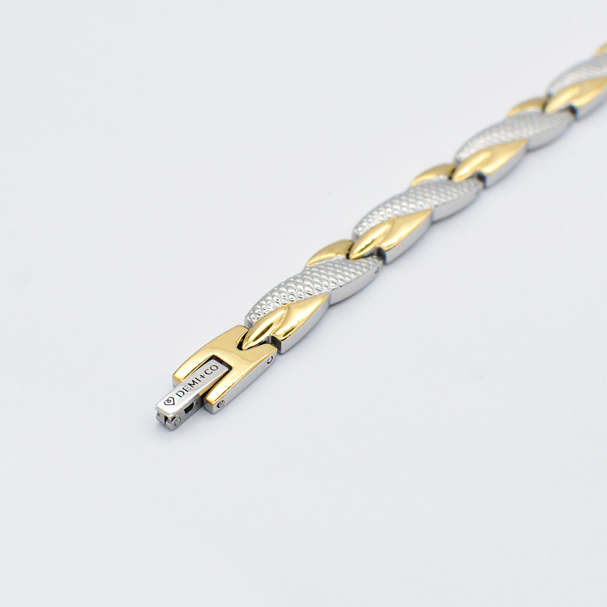 gold and silver magnetic bracelet