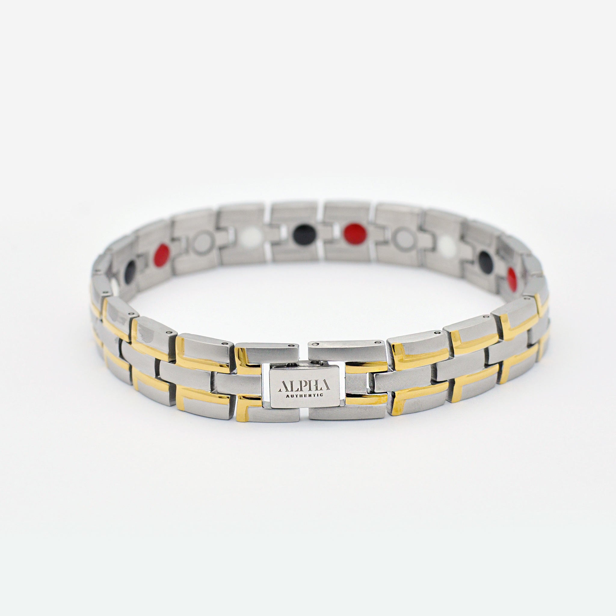 gold and silver magnetic bracelet
