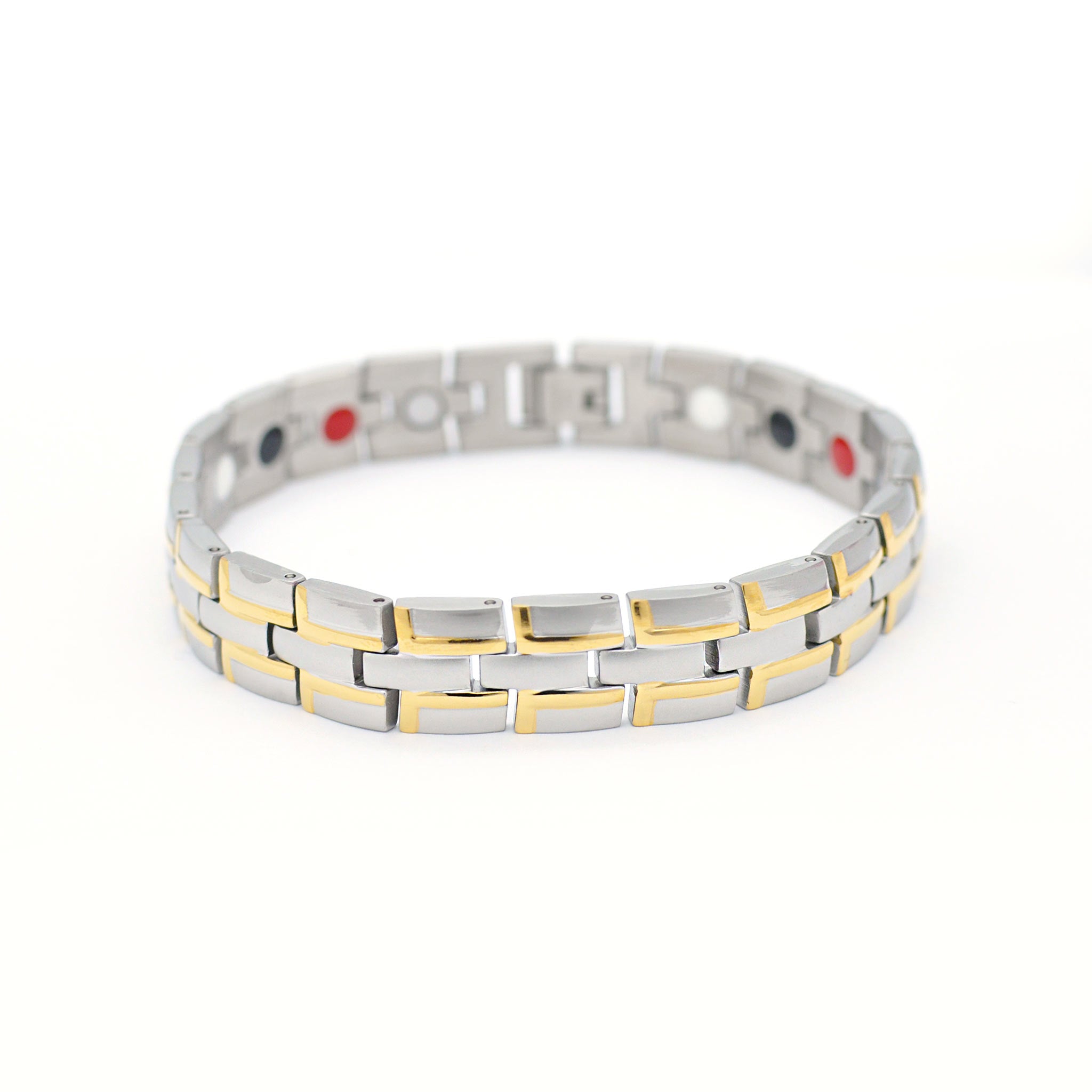 gold and silver magnetic bracelet