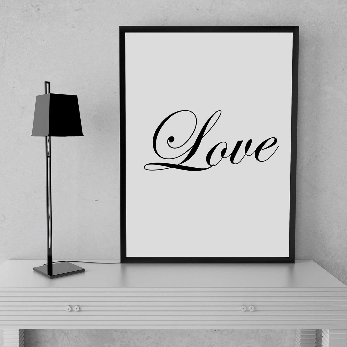 Love word wall art poster print
