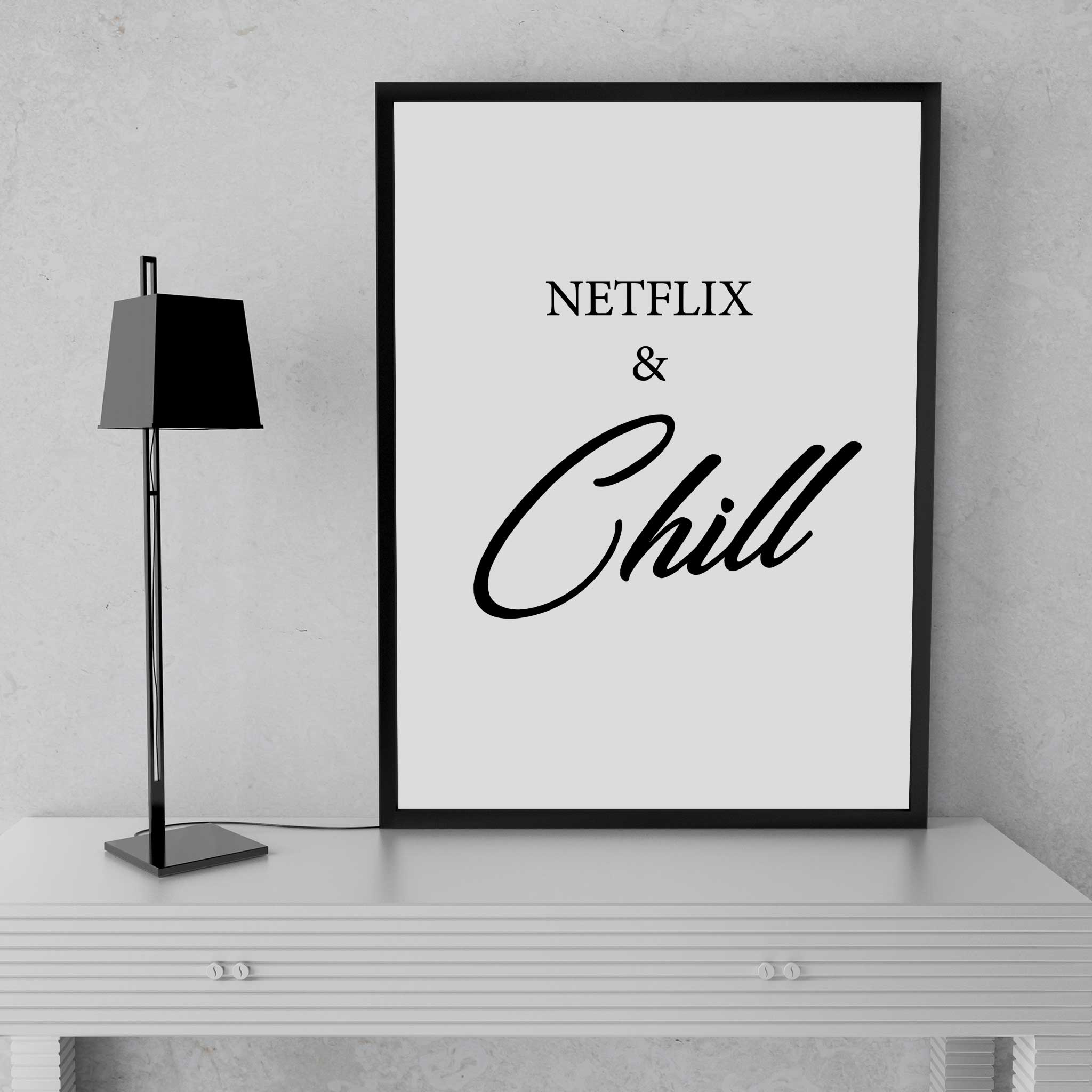 Netflix and chill wall art print