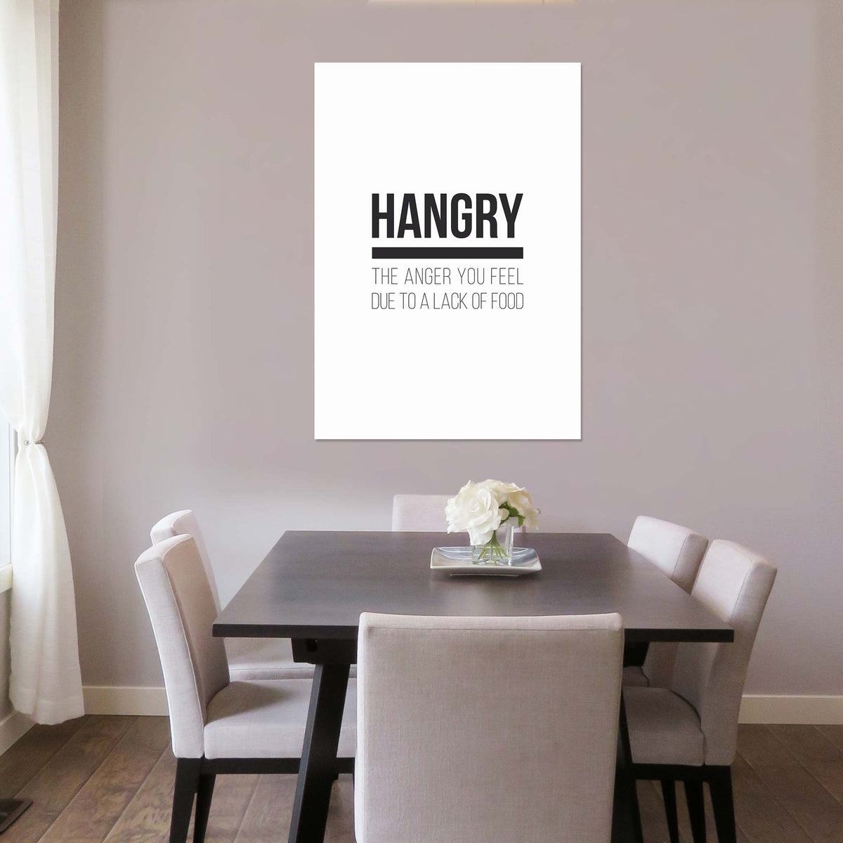 Hangry - the anger you feel due to a lack of food