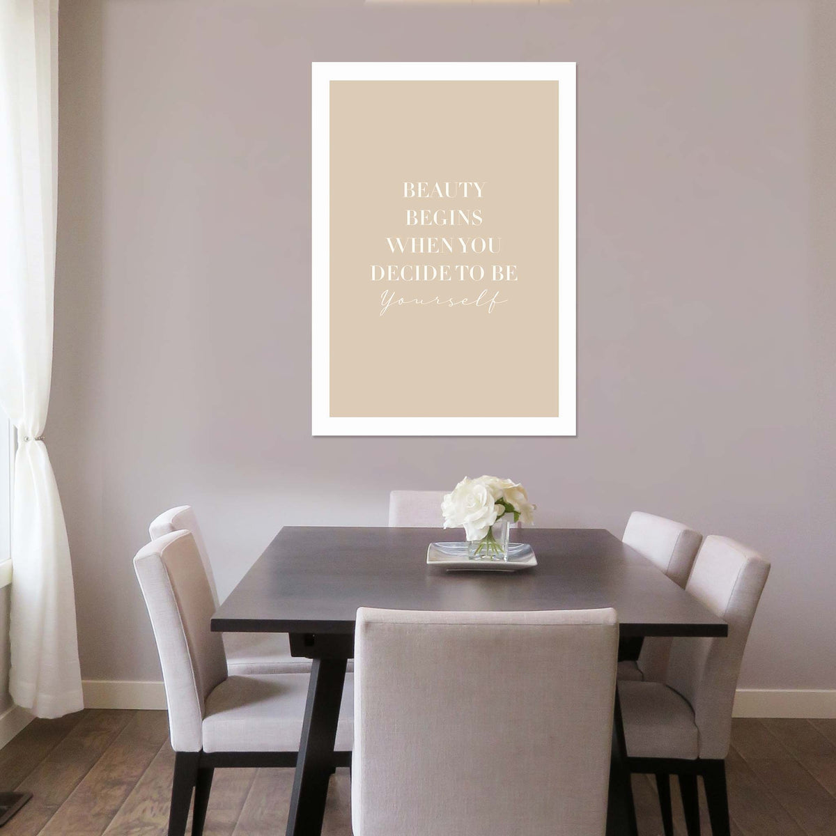 Beauty begins the moment you decide to be yourself