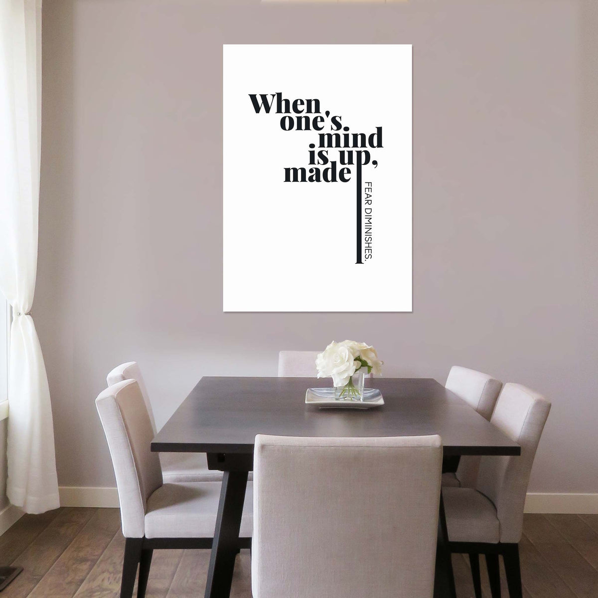 When one&#39;s mind is made up, fear diminishes