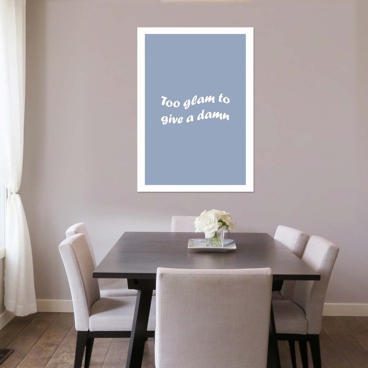 To glam to give a damn