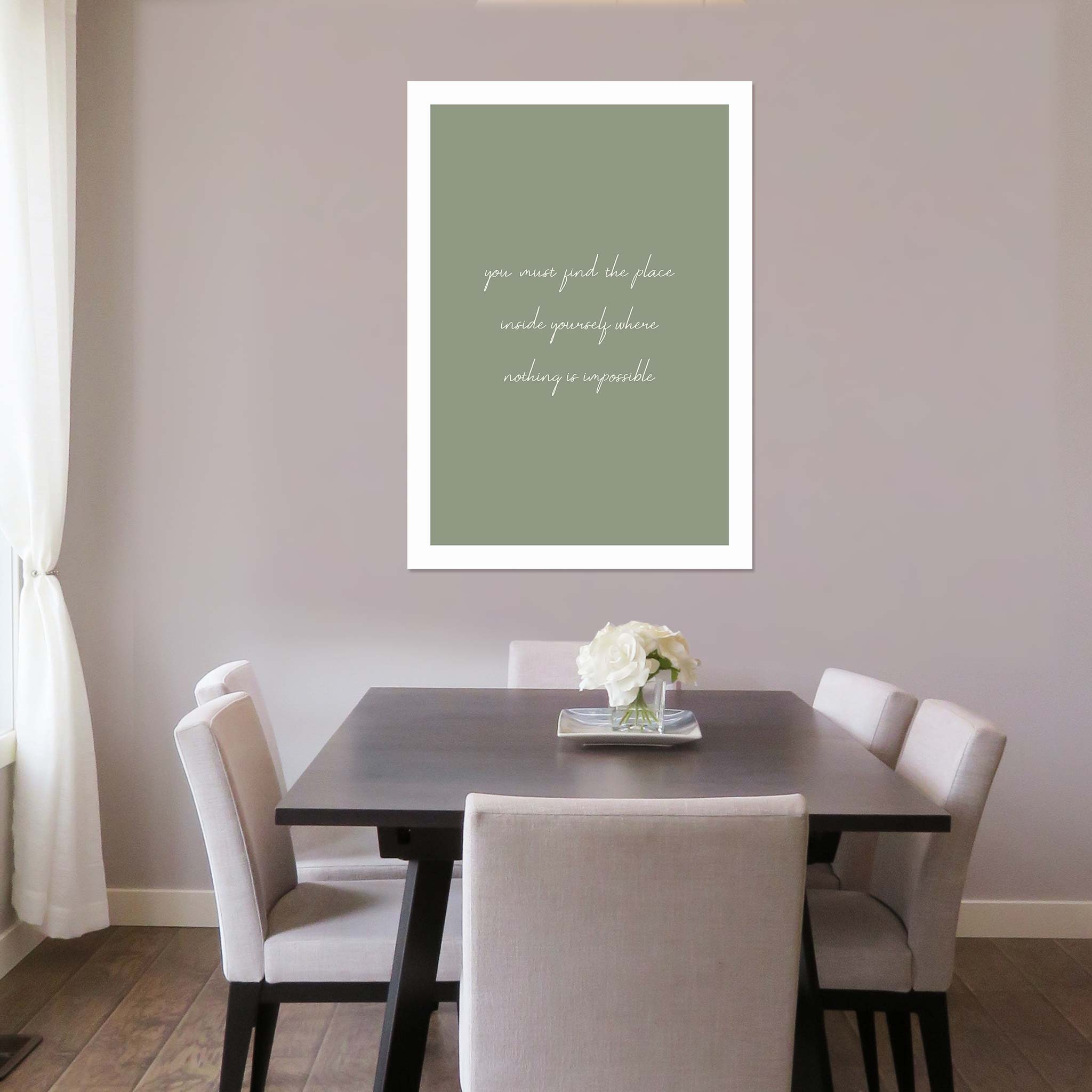 You must find the place inside yourself where nothing is impossible