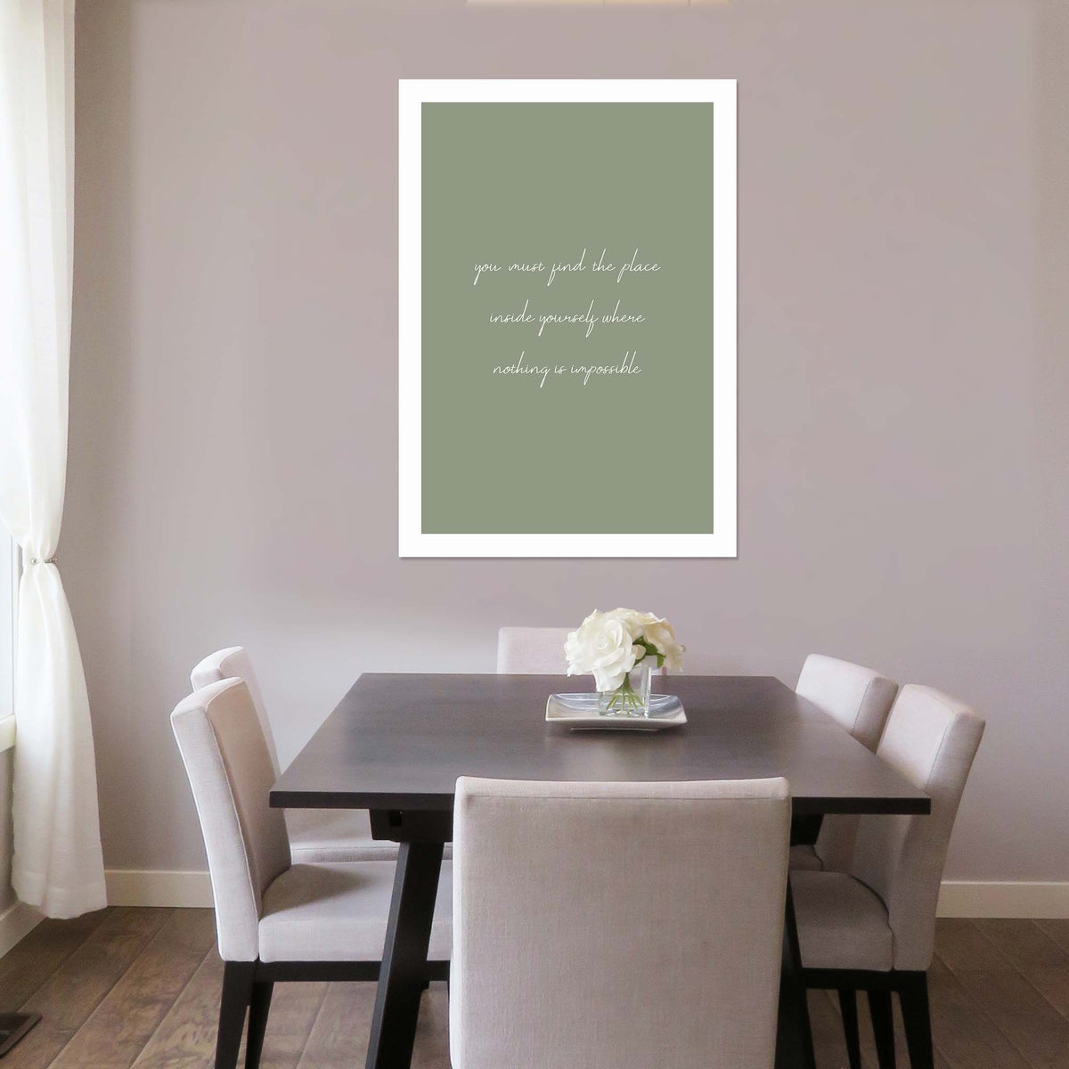 You must find the place inside yourself where nothing is impossible