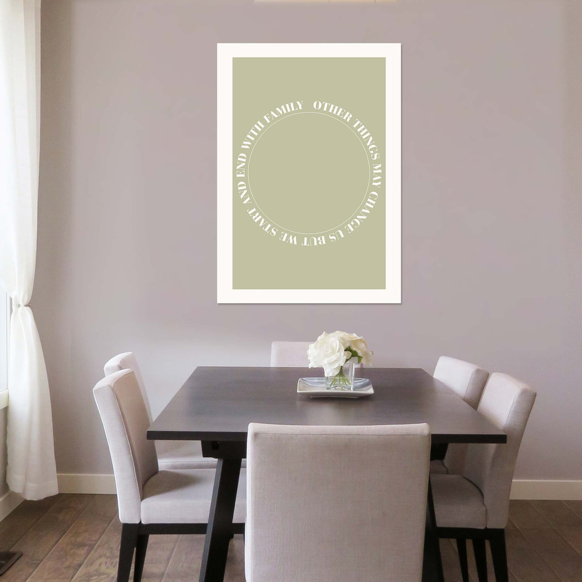 Other things may change us but we start and end with family