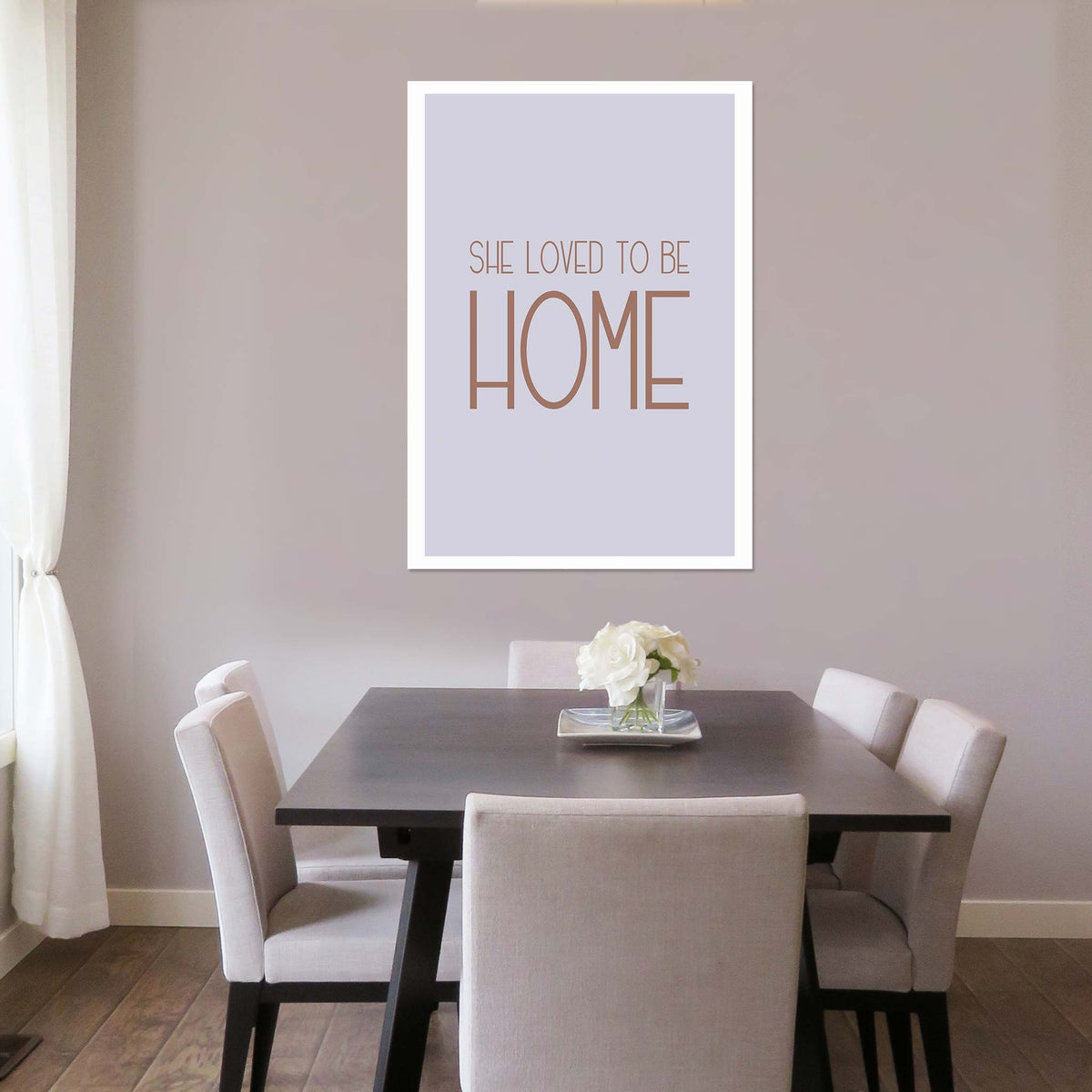 She loved to be home