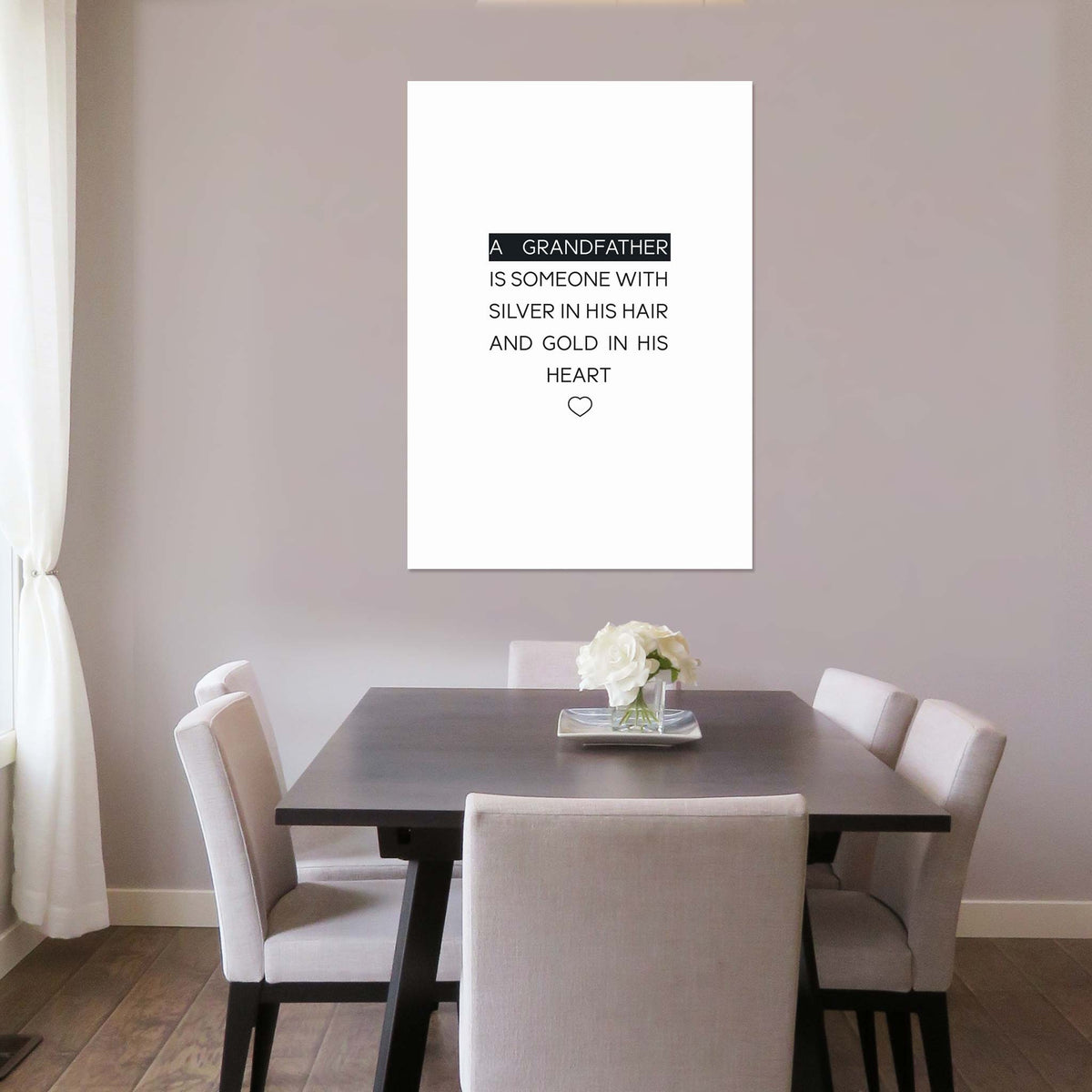 A grandfather is someone with silver in his hair and gold in his heart