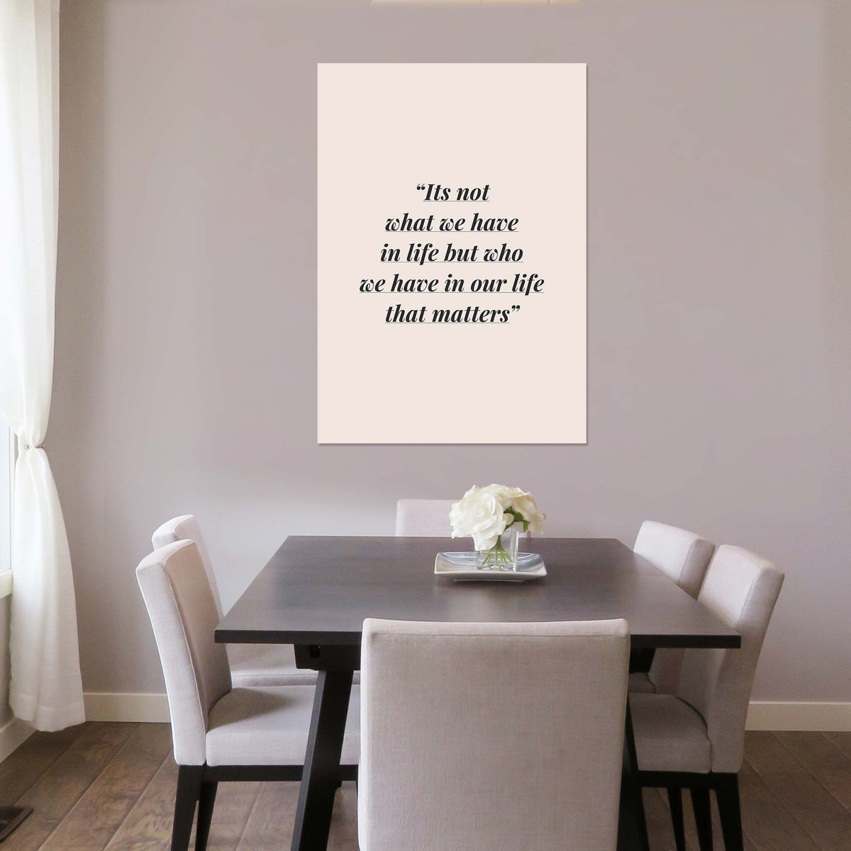 Its not what we have in life but who we have in our life that matters