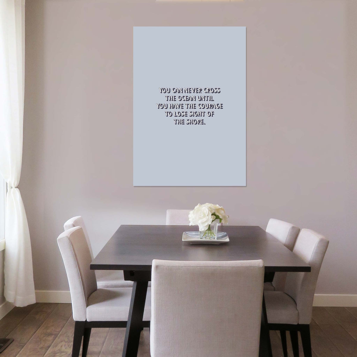 You can never cross the ocean until you have the courage to lose sight of the shore